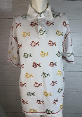 BareFox One color one nation fish print shirt size 2XL mens