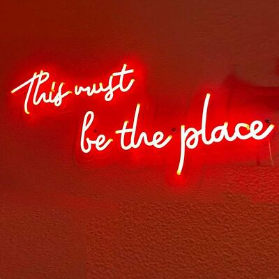 32''x11.1'' This Must Be The Place Flex LED Neon Sign Night Party Gift Wall Décor