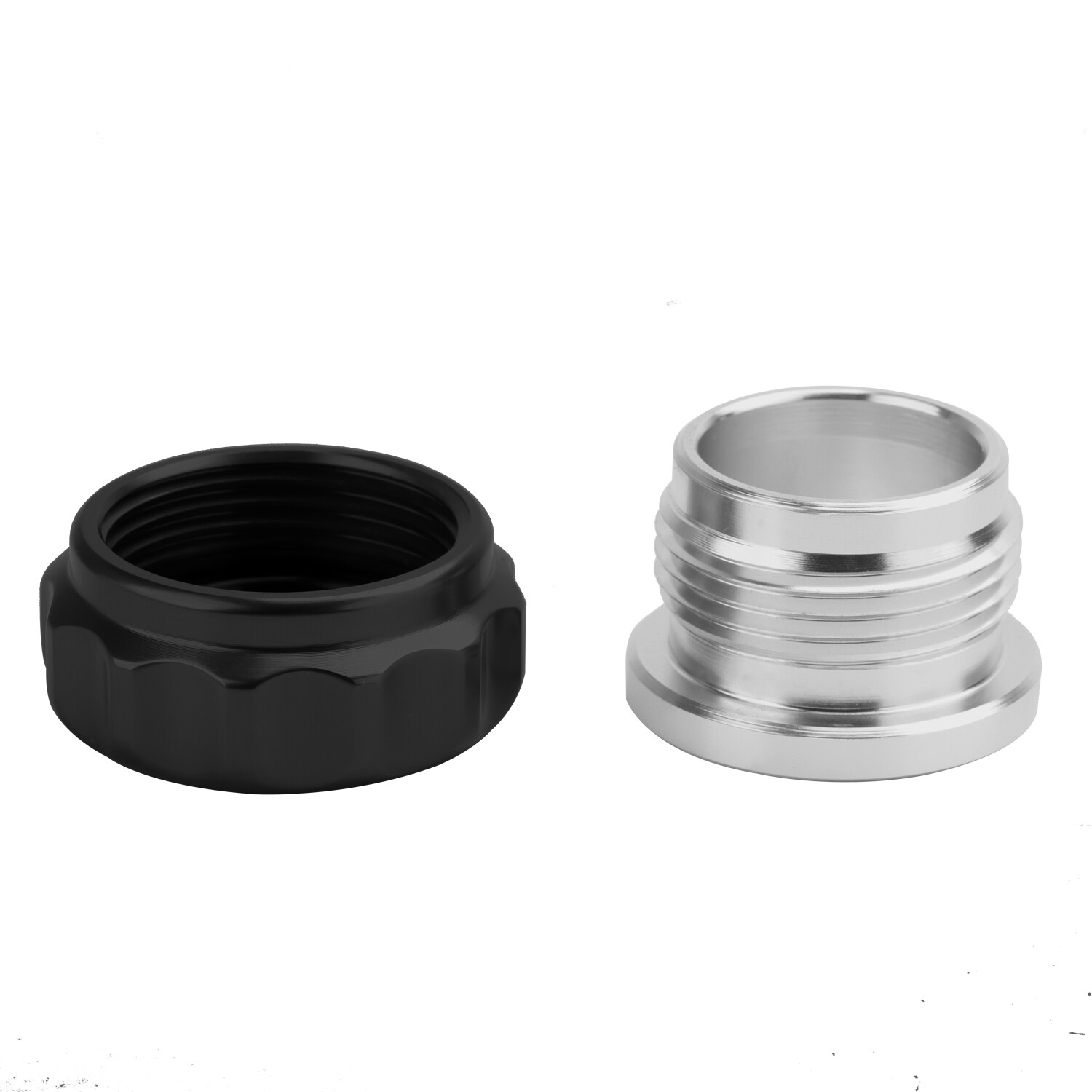 2pc 1" Aluminum Filler Neck Weld On Bung Screw Cap Small CNC Gas Oil