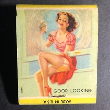 Chicago, IL El & Stan's Tap Budweiser Nearly Full (-3) Racy Girly Matchbook