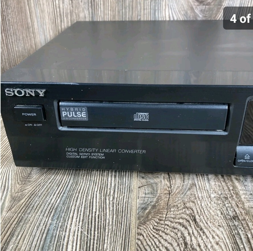 Sony CDP-261 Single Compact Disc CD Player, Black, Tested