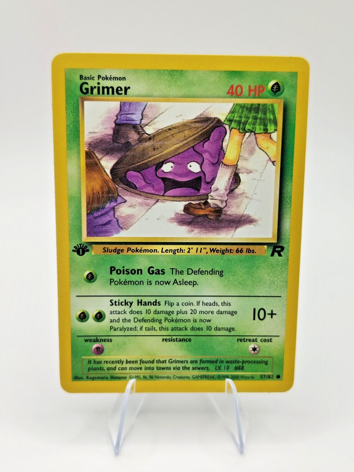 Pokemon TCG Team Rocket #57/82 Grimer 1st Edition NM