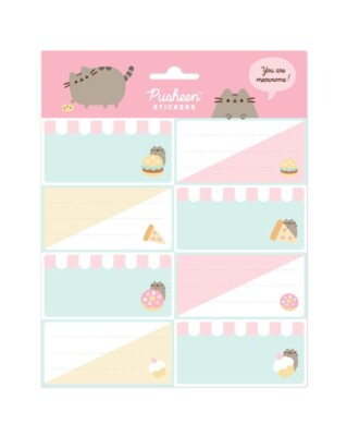 Heftaufkleber Pusheen Bücher Heft Schulsticker Namenseitketten Schulaufkleber