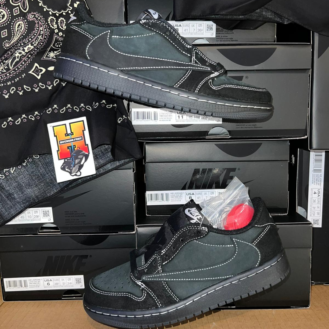 Nike Jordan 1 Retro Low Black Travis Scott DM7866-001 Sz:4-13 | eBay