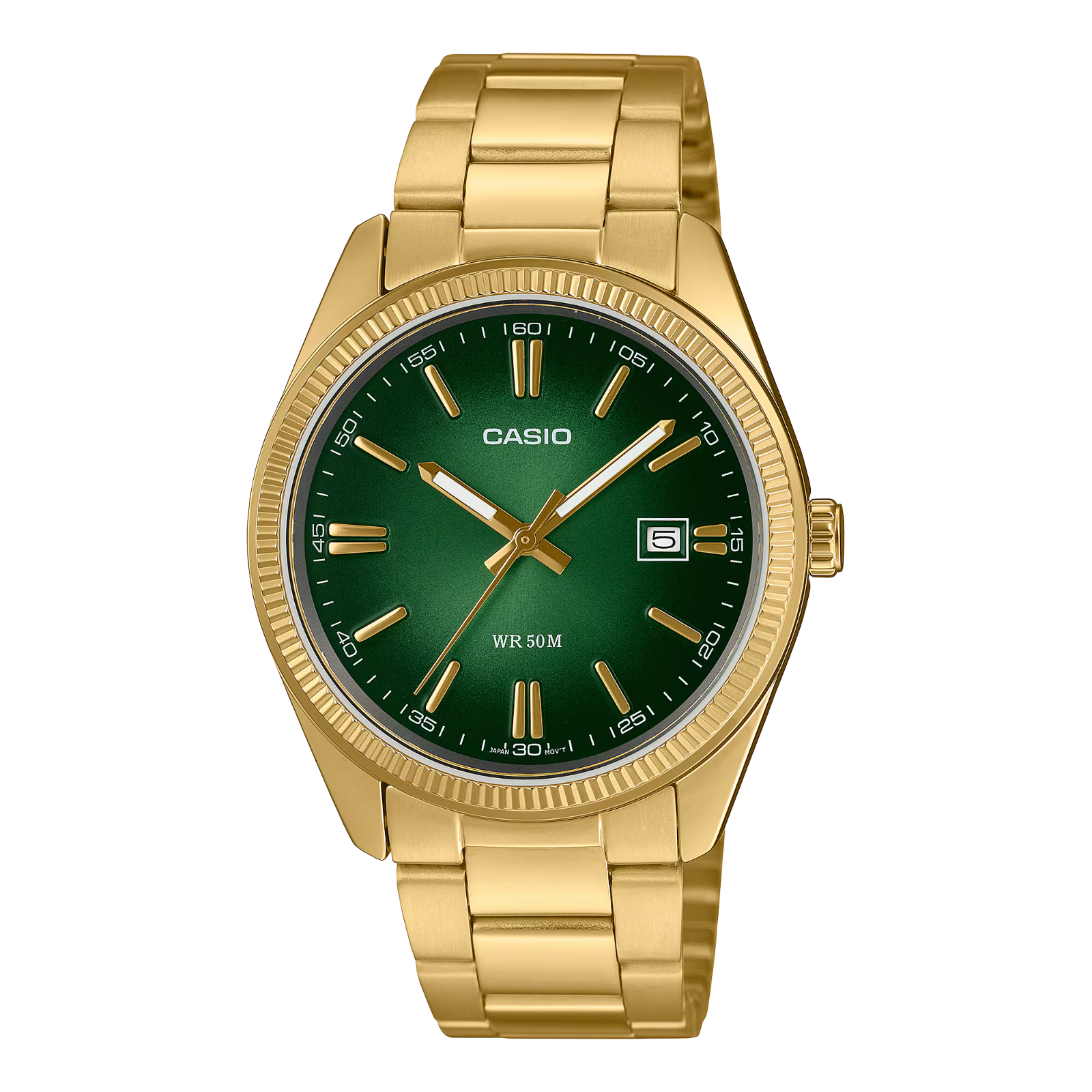 CASIO MTP-1302PGC-3AVEF⎪MTP-1302PGC-3A⎪CASIO Collection⎪HOMBRE⎪Dorado⎪VERDE