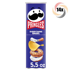 14x Cans Pringles Everything Bagel Flavored Potato Crisps Chips  5.5oz