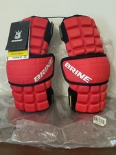 Brine Clutch AP Grid Flex Midfield Lacrosse Arm Pads Pair CAP17-RD-L Large Red