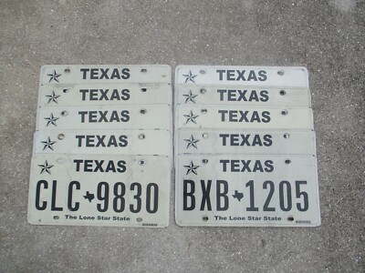 1 (one!) Texas license plate  of MY choice and number