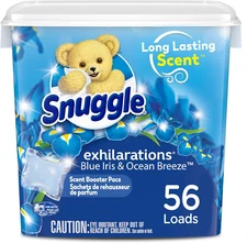 Exhilarations in Wash Laundry Scent Booster Pacs, Blue Iris & Ocean Breeze, 56 C