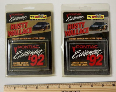 Rusty Wallace Pontiac Excitement 92 Wheels Limited Collector Cards