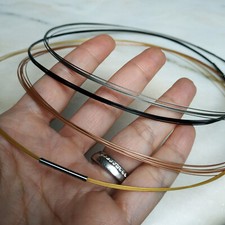 Drahtseil Collier 5-9Fach Stahlseil Omegareif Halsreif 45 50cm Kette Edelstahl