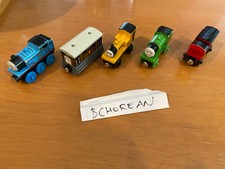 Thomas Trains Wooden Duncan Toby Thomas Percy Musical Caboose Lot Of 5 Used