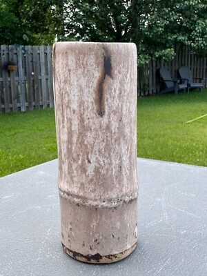 McCarty Pottery Mississippi Rivermark 6.5'' Bamboo Cylindrical Vase in Nutmeg
