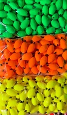 Comal Tackle  2" & 2.5"  (5) Colors  Choose OVAL PEG SLOTTED  Float  Bag of 10  
