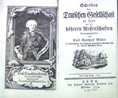 Schriften der Teutschen Gesellschaft zu Jena aus den höheren Wissenschaften Müll