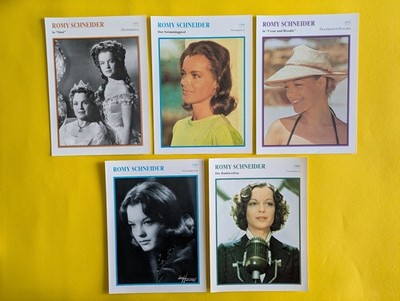 ROMY SCHNEIDER / 5 Filmstar - Sammelkarten