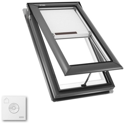 Velux VS C04 2004S VS Manual Venting Deck Mount Skylight - Gray Frame / Clear