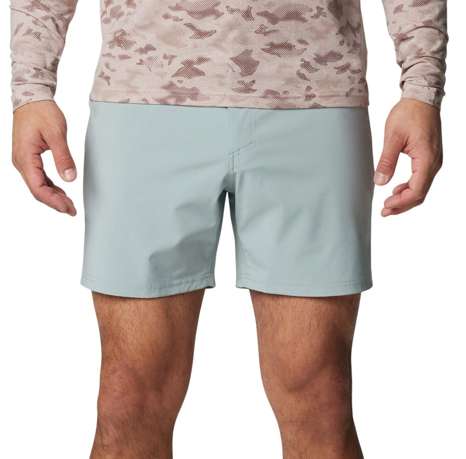 Columbia PFG Uncharted Shorts Mens M Crushed Blue Omni-Wick Shade UPF 50 NEW
