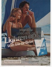 Belair Cigarettes Vintage Magazine Print Ad from 1982, 8x11.75"