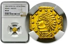 1854 Fractional California Gold Indian Head Octagonal Token - NGC MS 66  C1070