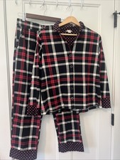 Vera Bradley Womens Notch Collar PJ Set Red Plaid, 100 Cotton Medium Soft 