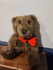 Applause Cinnamon Eggnog Bear Teddy Brown Red Scarf Plush Stuffed Vintage 1988