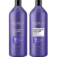 Redken Color Extend Blondage Shampoo 1000ml & Conditioner 1000ml Free Pumps