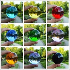 Multicolor Glass Crystal Ball Sphere Magic Healing Photography Props Lensball