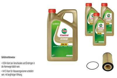 FEBI Ölfilter 8L Castrol EDGE Titanium FST 5W-30 LL für Audi A8 4E_ 6.0 W12