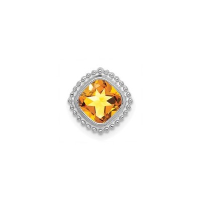 14k Weißgold Bernstein Starburst Charm Perlenrahmen Hänger für Halskette Armband