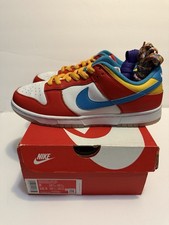 Nike Dunk Low QS LeBron James Fruity Pebbles DH8009-600 Men's Size 9 Pre-Owned