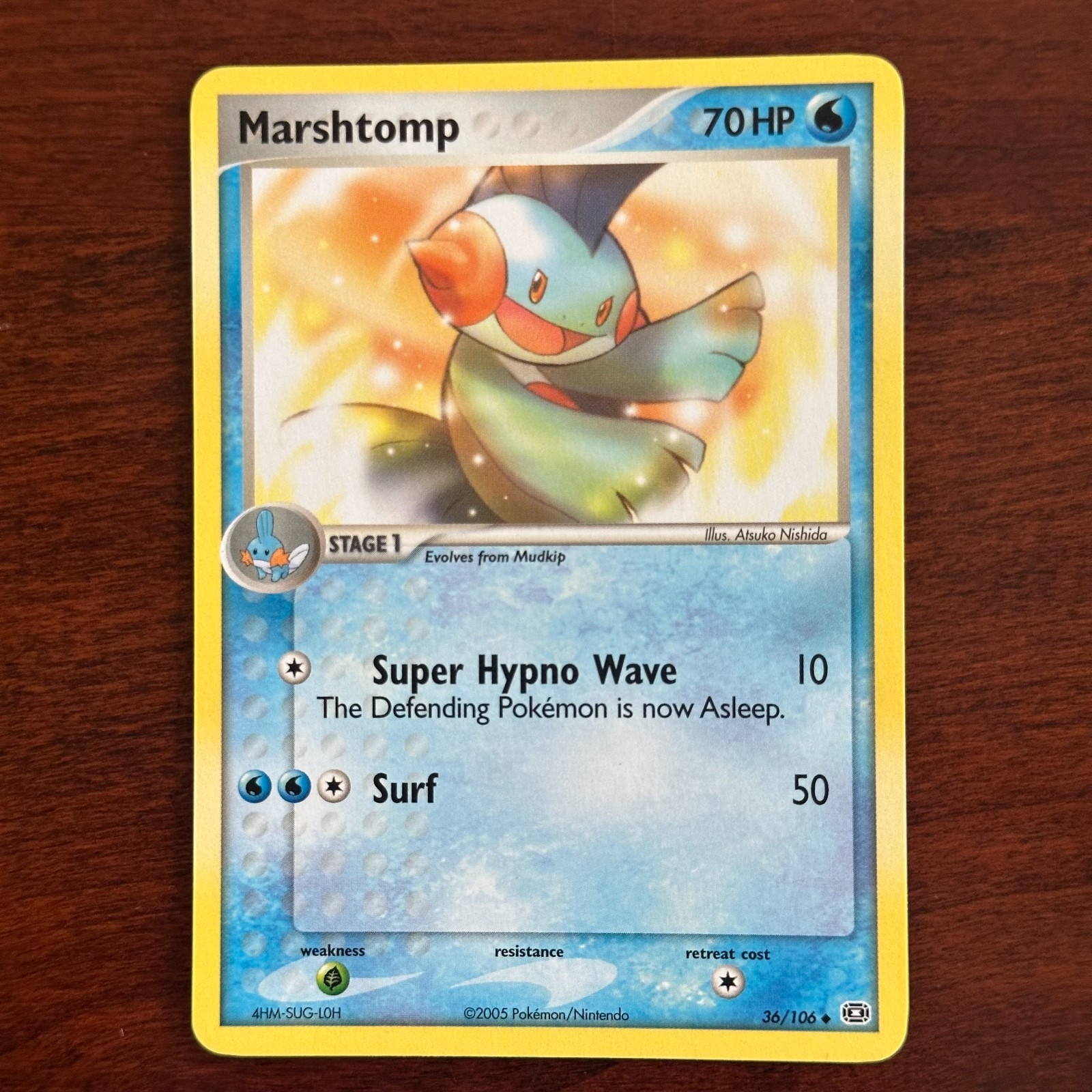 Marshtomp 36/106 Uncommon EX Emerald Pokemon Card