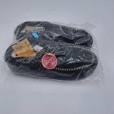 Earth Spirit Cloudease Slippers Genuine Leather Black 7/8 Hard Sole