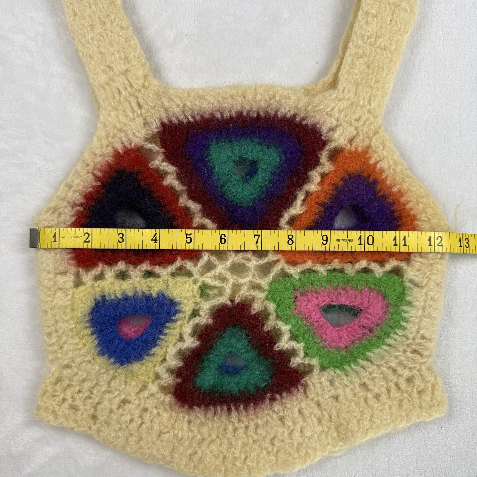 Handmade Crochet Patchwork Vest Multicolor Boho H… - image 3