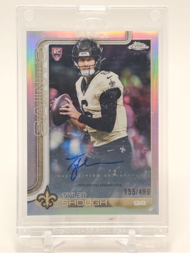 TYLER SHOUGH 2025 TOPPS CHROME ROOKIES AUTO VARIATION REFRACTOR /499 Q6821