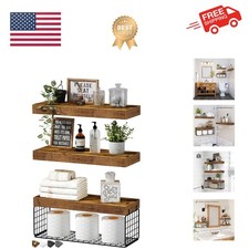 Bathroom Shelves Over Toilet - Wall Mounted Floating Shelves Toilet Paper Sto...