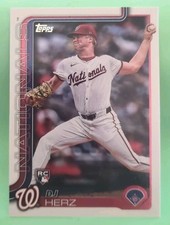 2025 Topps Series 1 - DJ Herz #287 - Rookies - Washington Nationals 