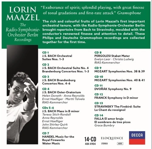 Lorin Maazel - The Radio-Symphonie-Orchester Berlin Recordings [Used Very Good C - Image 3 of 3