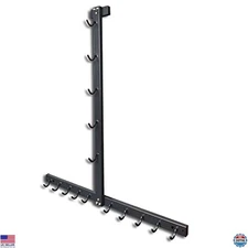 Heavy Duty Lat Pull Down Bar Rack - A-Frame Stand for Mag Grip Cable Attachments