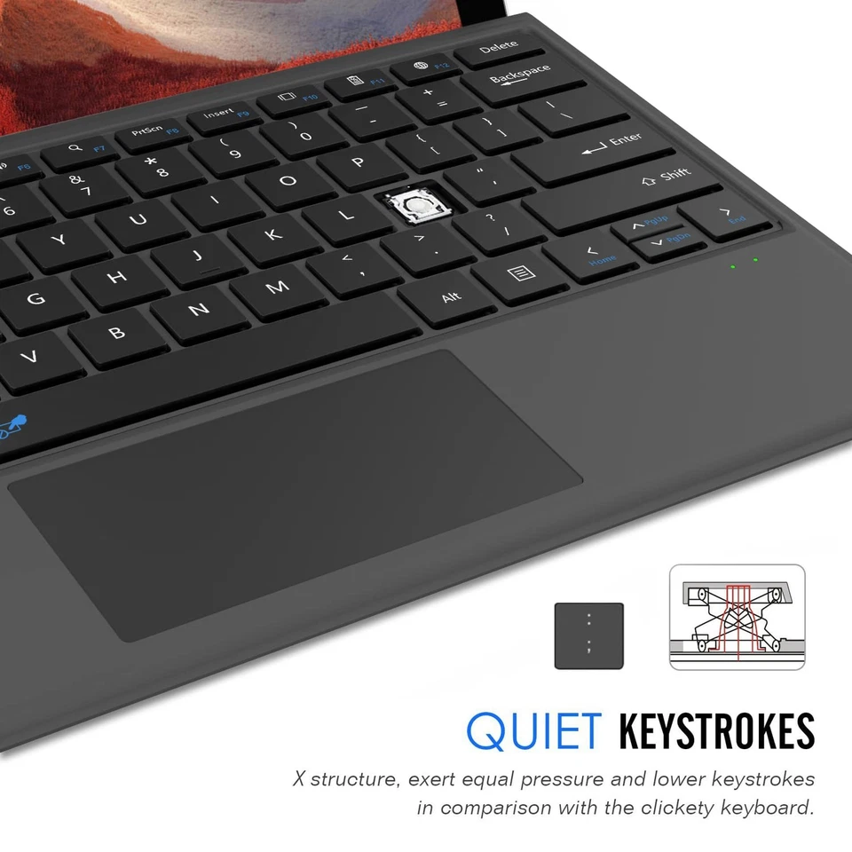 Microsoft Surface Pro Type Cover, Ultra-Slim Portable Bluetooth Wireless Keyb... - Image 4 of 4