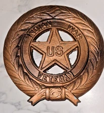 Historical Vintage US Indian War Veteran Grave/Memorial Marker