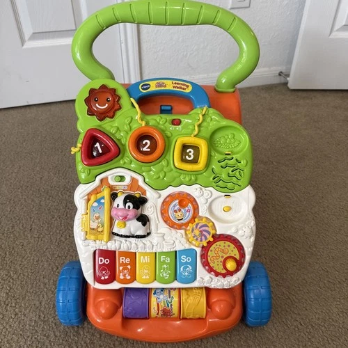 VTech Sit-to-Stand Learning Walker , Orange - Tested And Working Has No Phone