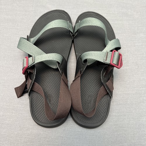 Chaco Lowdown Sandals Mens 13 Brown/Teal Adjustable Straps Sport Slides