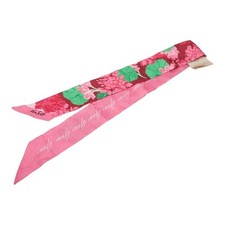 GUCCI x Ken Scott Botanical Print Neck Bow 652727 Pink Multi Silk Women's Used