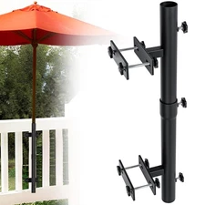 Heavy-Duty Patio Umbrella Holder for Deck Railing - Stainless Steel... Fast Ship