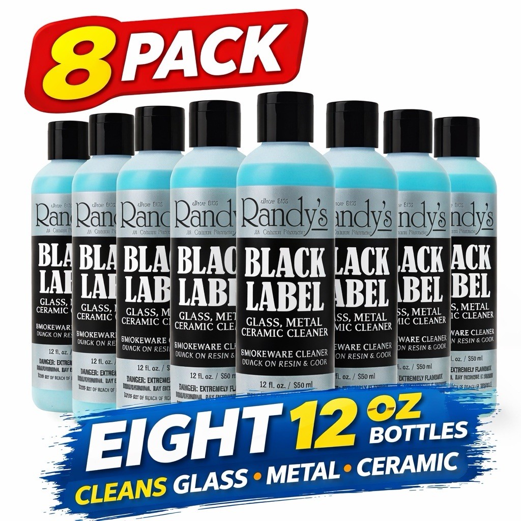Randy’s Glass Cleaner - Black Label - 8 - 12oz Bottle - Ceramic, Glass
