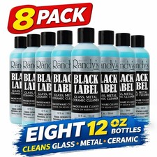 Randy  s Glass Cleaner - Black Label - 8 - 12oz Bottle - Ceramic, Glass