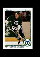 Adam Burt 1990-91 Upper Deck French Hockey Card #324a Hartford Whalers