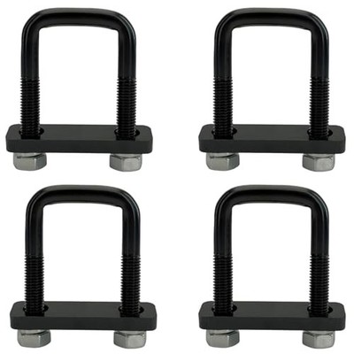 4 Pack Square U-Bolt for Trailer- Fits Fits Up To 2.0 Inch Wide Leaf Springs
