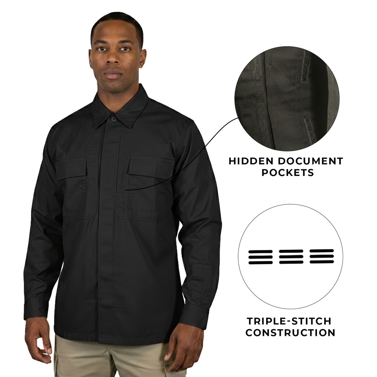 5.11 Tactical Men's Black Shirt Flexlite Pro Long Sleeve (S01) | eBay